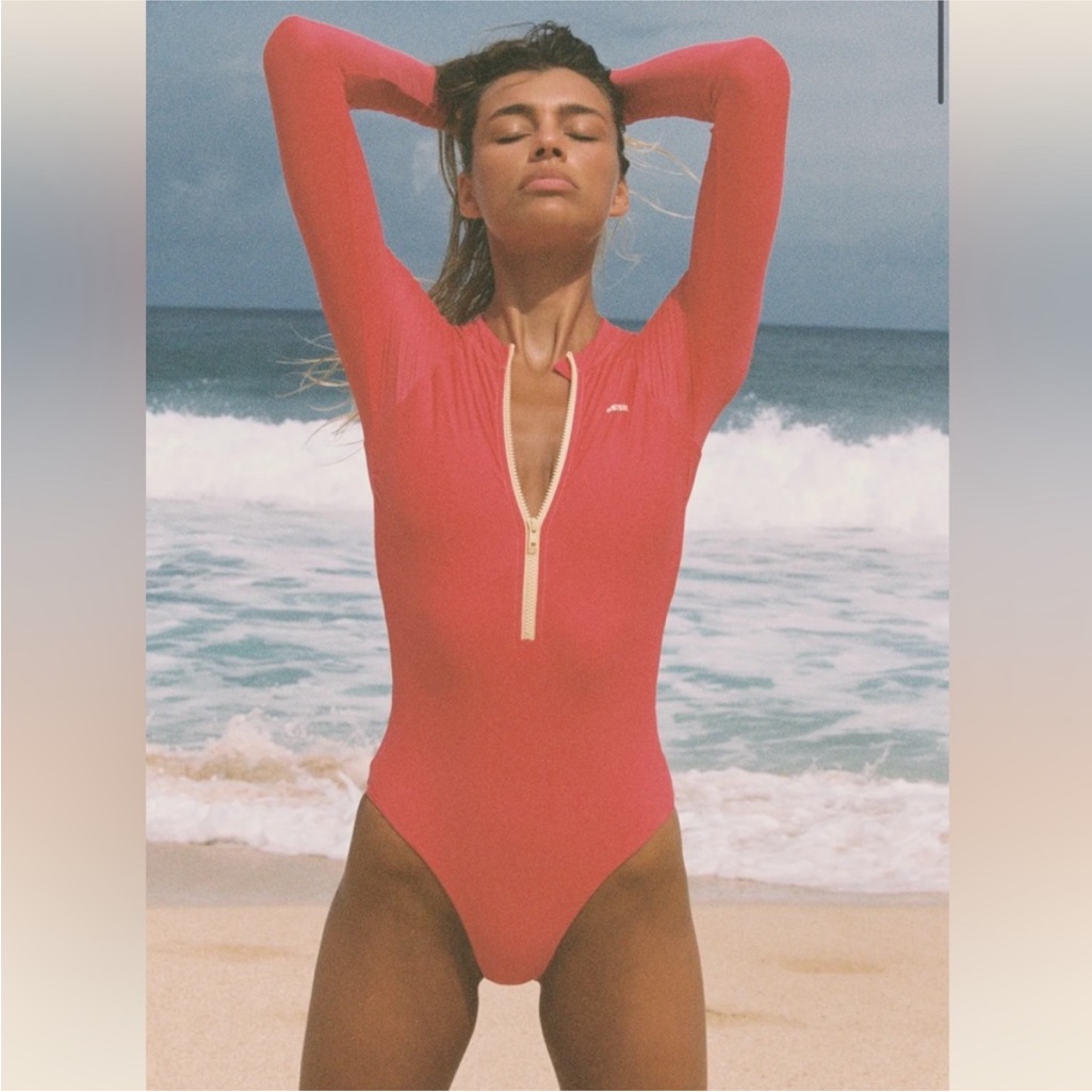 Abysse Bo Long Sleeve Surfsuit In Hibiscus Sz L Nwt — image 2 of 6